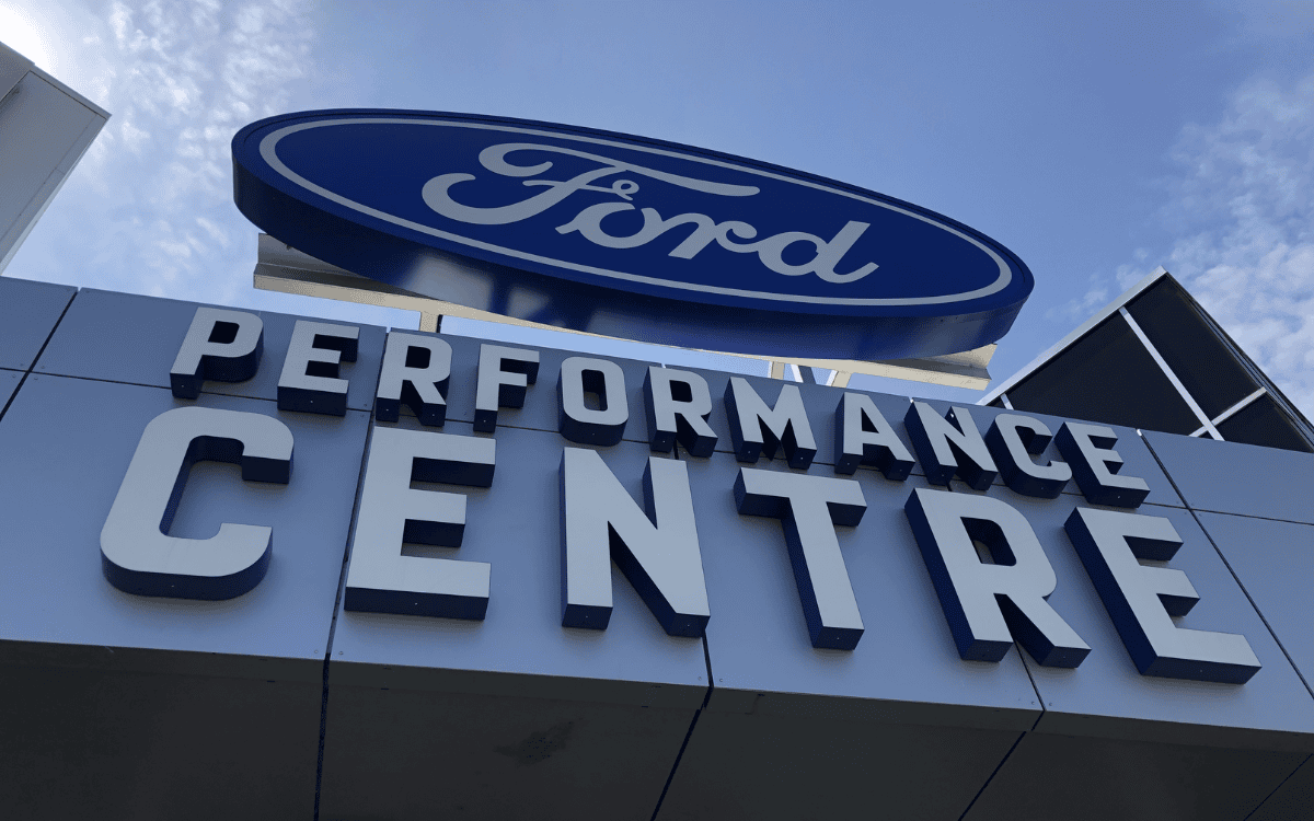Collage of HVAC and mechanical equipment at the Ford Performance Center